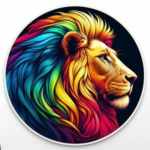 Lion Animal Waterproof, UV Resistant Vinyl Sticker Decal - Picture 1 of 12