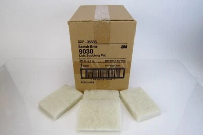 3M Scotch-Brite света чистки подушечки No 9030 чехол из 40 новый 3,5 дюйма x 5 дюймов белый - Изображение 1 из 4