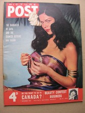 1953 PICTURE POST Nov 7 Denise Perrier, Miss World, Joe Davis, Canada, Salthouse