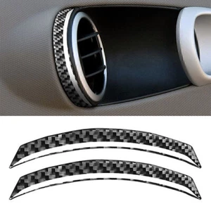 2Pcs Carbon Fiber Interior Door Air Condition Frame Trim For Nissan 350Z 2003-09 - Foto 1 di 8