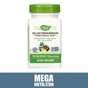 Natures Way Glucomannan aus Konjacwurzel 665mg 100 vegetarische Kapsel Ergänzung - Bild 1 von 1