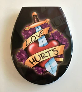 ADOB Design WC Sitz Love Hurts Klobrille Klodeckel Toilettendeckel aus Duroplast - Bild 1 von 7