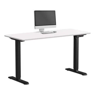 Oikiture Electric Standing Desk Single Motor Black&White 140CM - Picture 1 of 10