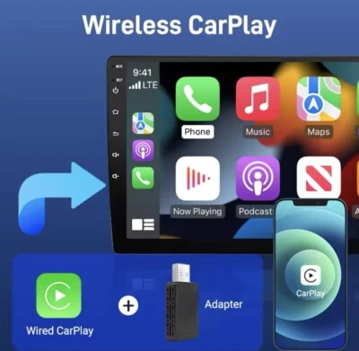 Adattatore Mini Wireless Apple CarPlay iOS Android Autoradio Senza Fili - Immagine 1 di 4