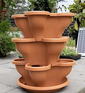 3 Tier Vertical Garden Stackable Pots / Planters - Made in Australia - Picture 1 of 7