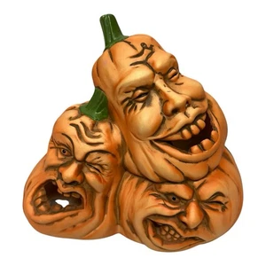 Enesco Light Up Stack O’ Pumpkins Blaulicht blinkend Keramik Vintage Halloween - Bild 1 von 7