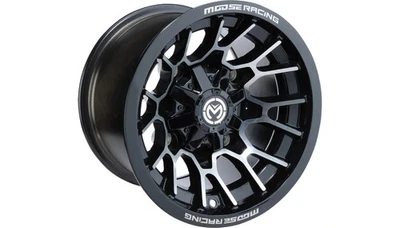 Moose 24X ATV/UTV Front/Rear Wheel - 15x7 - 4/156 - 5+2 - Gloss Black Snowmobile - Image 1 of 3