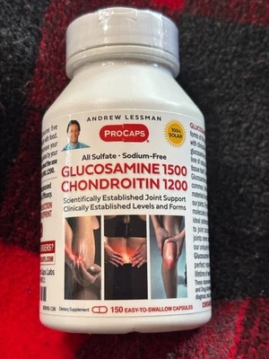 Andrew Lessman Glucosamine 1500 & Chondroitin 1200  150 Capsules Exp. 09/30/2027 - Image 1 of 4