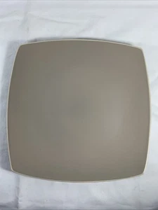 Gibson Soho Lounge Square 13” - Matte Taupe Dinner Plate - Picture 1 of 7