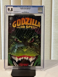 Godzilla Color Special #1 CGC 9.8 WHITE 1992 - Art Adams Cover And Art! - Picture 1 of 9