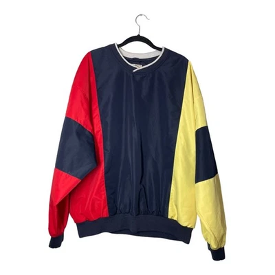 Cutter & Buck Vtg color block pullover jacket Retro Mens Large Blue Red Yellow - Image 1 of 4