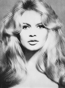 VTG Richard Avedon Print Portrait Brigitte Bardot Paris Duotone 1959 Mat 16x20 - Picture 1 of 2