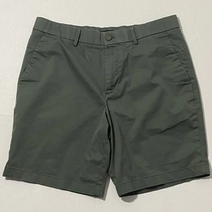 Banana Republic Aiden Short 33 Mens Green Chino Preppy Classic Flat Front - Picture 1 of 9