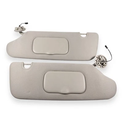 2008-2016 Dodge Grand Caravan Driver & Passenger Side Sun Visor Pair Set Gray - Image 1 of 4