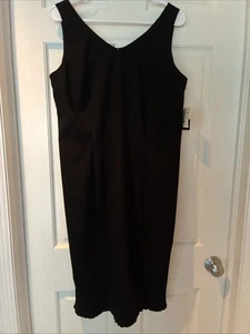 Liz Claiborne Collections Women's Size 12 Little Black Dress Sheath Sleeveless - Picture 1 of 8