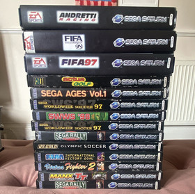 Sega Saturn Mixed Games Bundle Job Lot - Sega Rally, FIFA, Racing/Sports