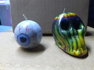 Skull & Eye Candle Horror Monster Weird Tie Dye New  - Picture 1 of 14