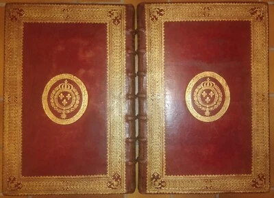 ✒ EXCEPTIONNELLES RELIURES aux armes de LOUIS XIV plein maroquin 1640 - 2 vol - Photo 1/4