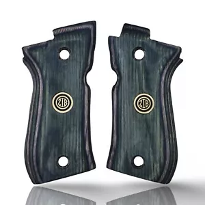 Empuñaduras Zib serie madera laminada empuñaduras de pistola para Beretta F81, logotipo de metal - Imagen 1 de 5