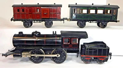 MARKLIN Prewar 1 Gauge #2588 Locomotive, Tender, #18751 Combo, #18741 Pass Car - Image 1 of 4