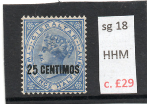 Gibraltar Vic.1889 surch. 25c on 2.1/2d bright blue sg 18 HH.Mint