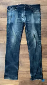 4 pairs of Volcom Jeans Men's Solver Size 36x32 Modern Blue / black Skate used - Picture 1 of 22