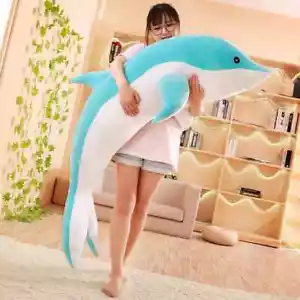 Plush Dolphin Toys Stuffed Girls Dolls Soft Christmas Birthday Gift for Children - Picture 1 of 26