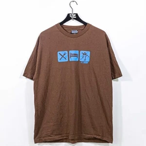 NIKE Bauer T-Shirt Eat Sleep Hockey XL Y2K Streetwear Sports Retro - Picture 1 of 8