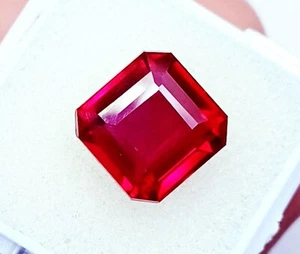 Natural Red Ruby Square Cut 8 To 10 Ct With Certified Loose Gemstone H396 - Picture 1 of 8