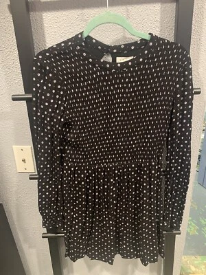 Lost + Wander black floral longsleeve Dress - Size M - Image 1 of 4
