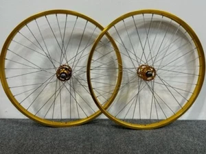 RACE INC. 26" x 1.75" Sealed Bearing Wheelset BMX GOLD - Picture 1 of 2