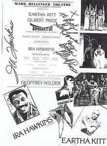 IN-PERSON AUTOGRAPHS Broadway Stars GILBERT PRICE & IRA HAWKINS Musical TIMBUKTU - Picture 1 of 1