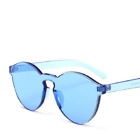 Fashion 2020 Women Sunglasses Transparent Jelly Color Rimless Sun Eyewear UV400