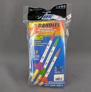 Estes 2435 3 Bandits Flying Model Rocket kits 10.8 to 11.1 inch 1/2-A New - Picture 1 of 6