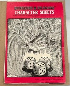 Dungeons & Dragons Character Sheets UK Games Workshop 1978 Very Rare 36 sheets - Picture 1 of 4