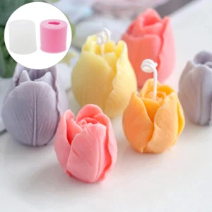 3D-Silikon-Tulpen-Kerzen-Form-handgemachte DIY-Blumen-Silikon-Seifen-Form-Kuc CR