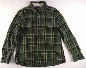Camisa de franela verde (talla XL extra grande para hombre) a cuadros Roebuck suministro vintage - Imagen 1 de 7