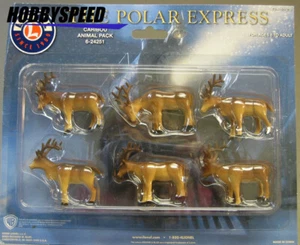 LIONEL 6-24251 POLAR EXPRESS CARIBOU FIGURES train people animal track deer NEW - Picture 1 of 3