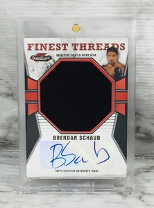 2011 Topps UFC Finest (#18/25) BRENDAN SCHAUB JUMBO THREADS RELIC SSP AUTO CARD