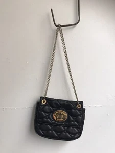 LULU GUINNESS Annabelle Quilted Lips Black Leather Shoulder/Cross Bag. - Picture 1 of 12