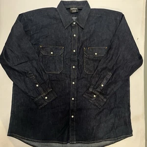 Unifirst Mens Style 0178 Pearl Snap Front Long Sleeve Denim Shirt Western 2XL - Picture 1 of 14