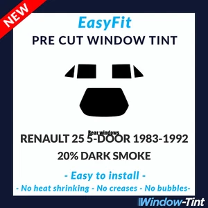 Montaggio Facile Fisso Pre Taglio Tonalità per Renault 25 5-door Hatch 83-92 - - Foto 1 di 3