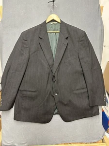 Evan Picone Suit Coat Mens 58R Black Single Breasted 100% Wool Sport Blazer - Picture 1 of 15