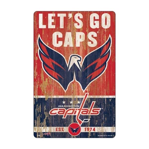 Washington Capitals Sign 11x17 Wood Slogan Design - Picture 1 of 1