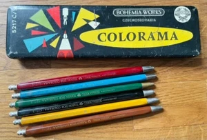 COLORAMA Toison d’or 6x Fallbleistifte Buntstifte Box Bohemia Works CZ Vintage - Bild 1 von 2