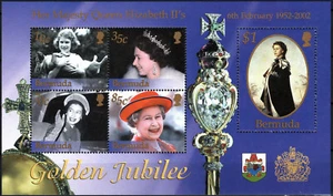 Bermuda - 50. Jahre Thronbesteigung Block 11 postfrisch 2002 Mi. 813-817 - Picture 1 of 1