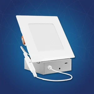 LED Recessed Downlight 12W 6" Square with Junction Box Ceiling Lights for Office - Picture 1 of 12