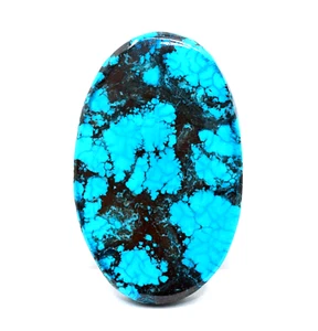 102 Ct Natural Arizona Blue Turquoise CERTIFIED Oval Cut Gemstone With Free Gift - Picture 1 of 7