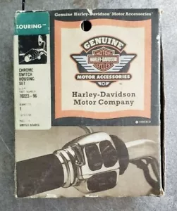 Genuine Harley-Davidson Chrome Switch Housing Kit 70223-96 NIB NOS - Picture 1 of 1