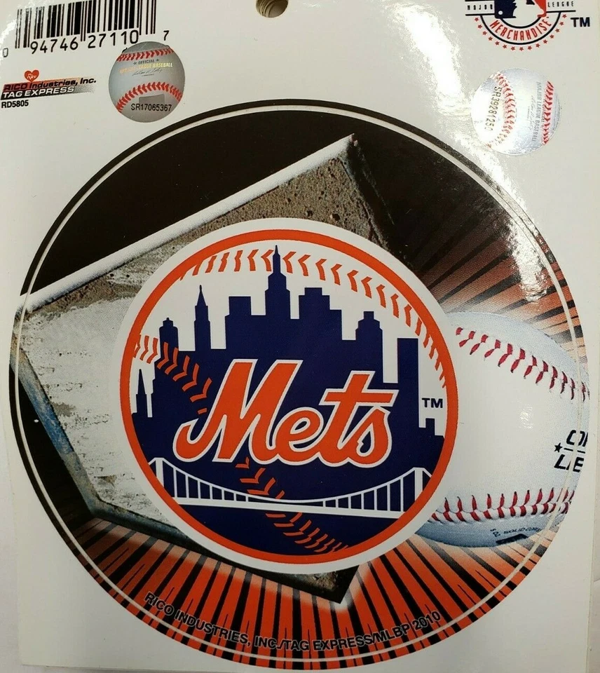 MLB New York Mets 4 1/2" Round Vinyl Decal, NEW - Image 1 of 1